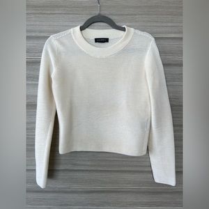 CLUB MONACO Crew Neck Off-White Sweater | XS